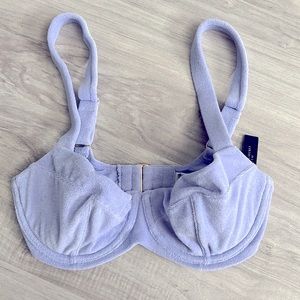NWT Victoria’s Secret Terry Bikini Top,  Lavender Purple 32DD